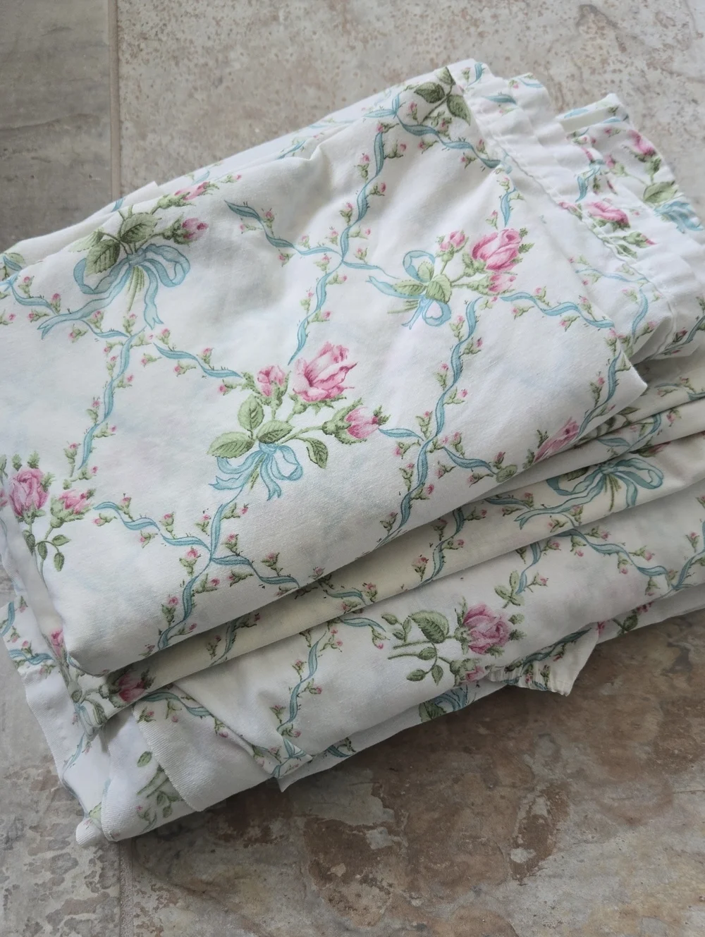 2 Sets Twin Vintage Bedding Lady Pepperell Grandeur Sets